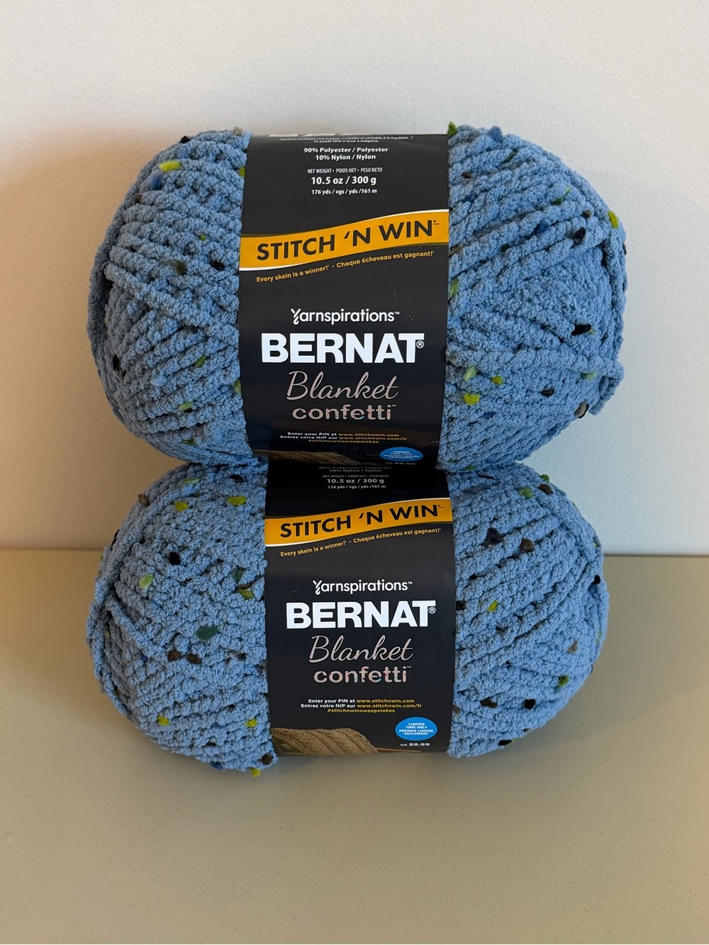 Bernat Blanket Yarn Duo in Stone Blue Confetti
